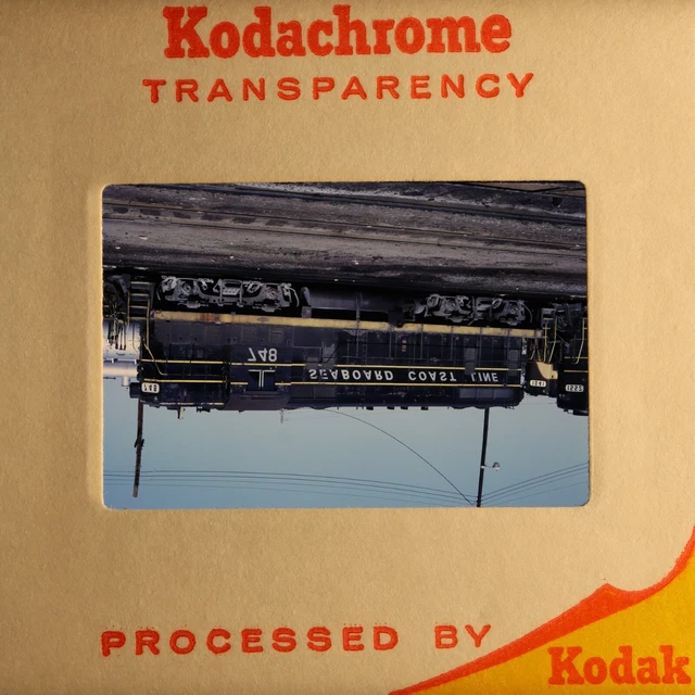 Vtg 1971 Train Slide 748 Seaboard Coast Line Engine X3F011 3