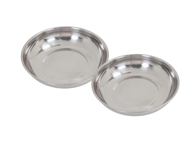 Set 2 N'Importe Quel Position Magnétique Ss Pièces Rangement Bac / Plat - 15.2cm