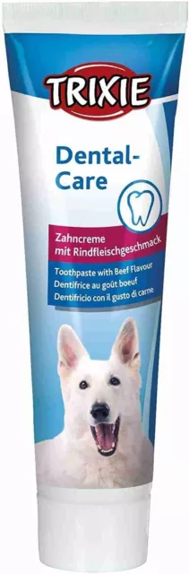 Trixie Dog Toothpaste with Beef Flavour Clean Teeth Tartar Fresh Breath, 100g