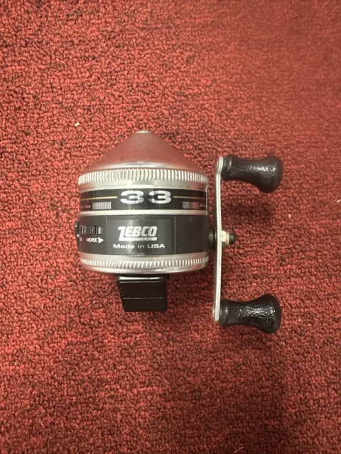 VINTAGE ZEBCO 33 Classic Ball Bearing Spin Cast Fishing Reel Made In USA  $14.99 - PicClick