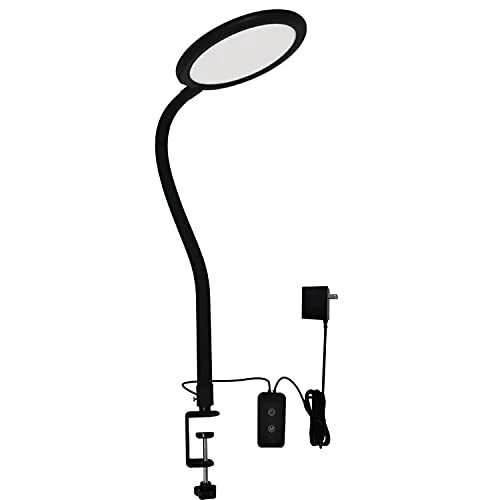 QISEMDUM LED Workbench Light with Large Clamp and Long Gooseneck84 LED Beads ...