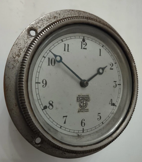 SMITHS VINTAGE CLASSIC CAR CLOCK Dashboard Analogue Silver Bargain