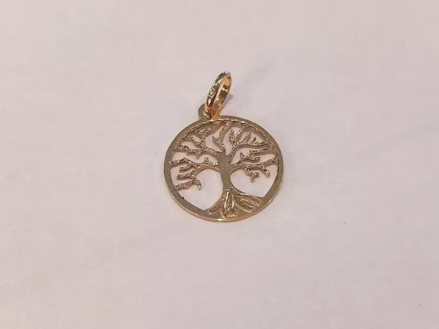 Ciondolo pendente albero della vita donna/ragazza oro giallo 18 kt 750%