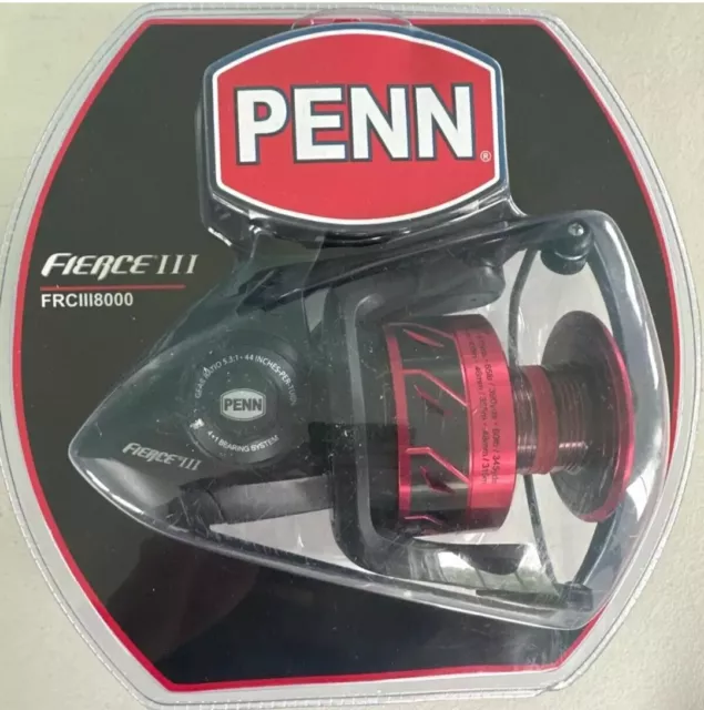 Penn Fierce III 8000 Spinning Reel 5.3:1 ~ New