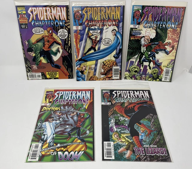 Spider-Man Chapter One Lot of 5 #1, 2,3, 4, 5 Marvel (1998) Comic Book Near Mint