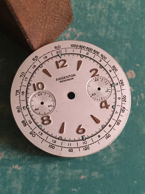 Cadran De Montre Ancien Noir 29,70 Mm – Métal, Aiguilles Incluses