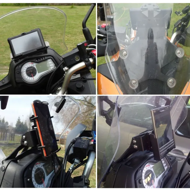 GPS Navigation Holder USB Charger Bracket For Suzuki V-Strom 650 2012-2016