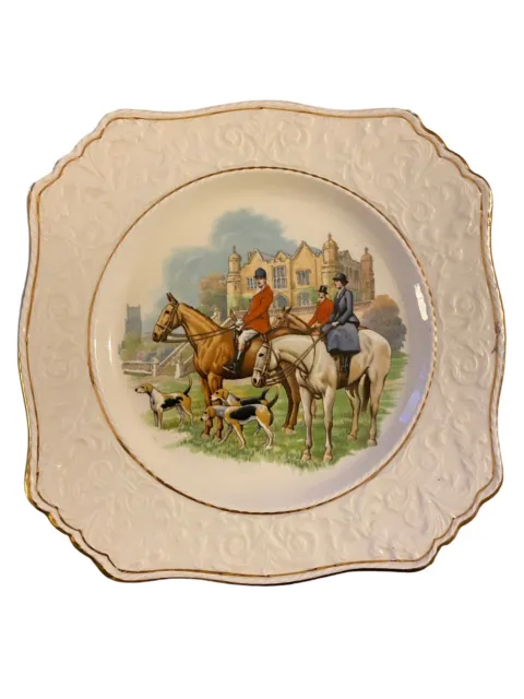 Royal Winton Grimwades Fox Hunt Square Luncheon Plate