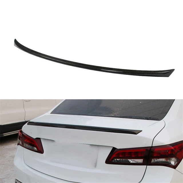 CARBON FIBER STYLE Rear Spoiler Tail Trunk Lip Wing Trim For 20152019