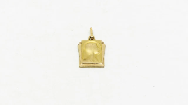 Petite Médaille Vierge Plaqué Or Murat - Poinçon Orfèvre, Poids 2,1g, Dimensions 13x18 Mm