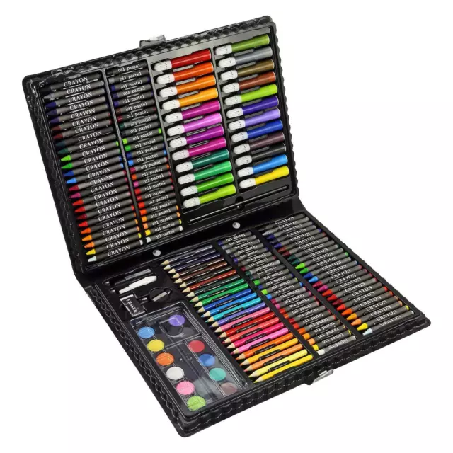 168pc Art Set Childrens Kids Colouring Drawing Painting Arts & Crafts Case