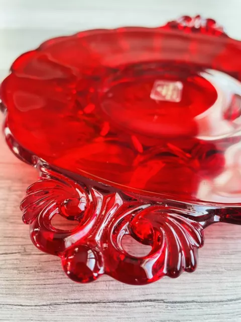 Viking Vintage Red Glass Plate