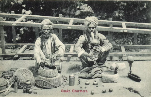 PC CEYLON - SRI LANKA, SNAKE CHARMERS, Vintage Postcard (b37570)