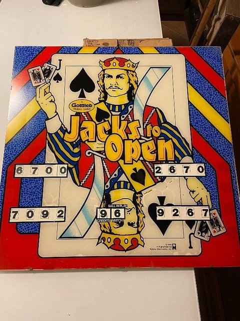 Vetro Flipper Gottlieb 1983 - Jacks to Open
