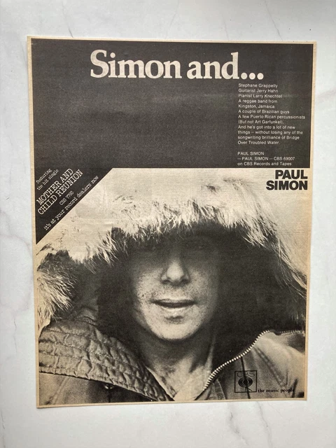 PAUL SIMON SOLO ALBUM 11 X 15 FULL PAGE ADVERT POSTER MELODY MAKER paul-simon-solo-album-11-x-15-full-page-advert-poster-melody-maker