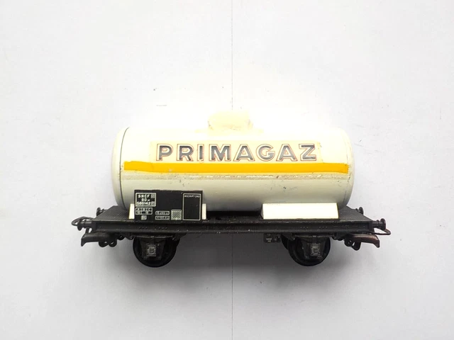 2) VB MAQUETTE WAGON CITERNE A ESSIEUX PRIMAGAZ 2 RAILS