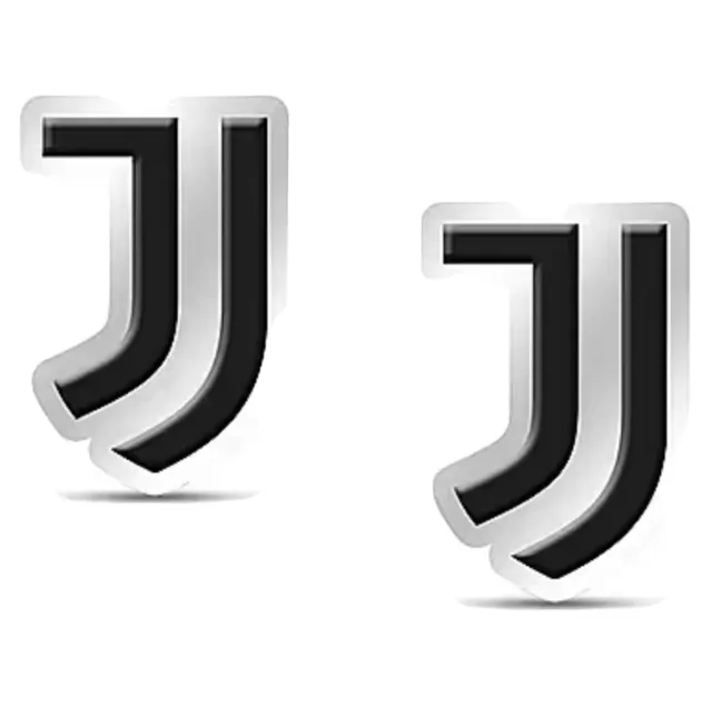 Portachiavi in Argento Juventus Football Club con Stemma e Smalto Nero