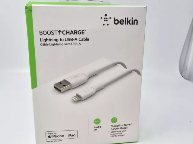 Belkin / USB-A To Lightning Cable - 6.6ft White