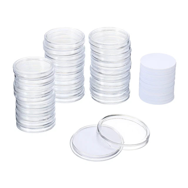 30Pcs 25mm/1" Dia NFC Tags w Box NTAG215 Coin Tag 504 Bytes Blank Chip Card Tag