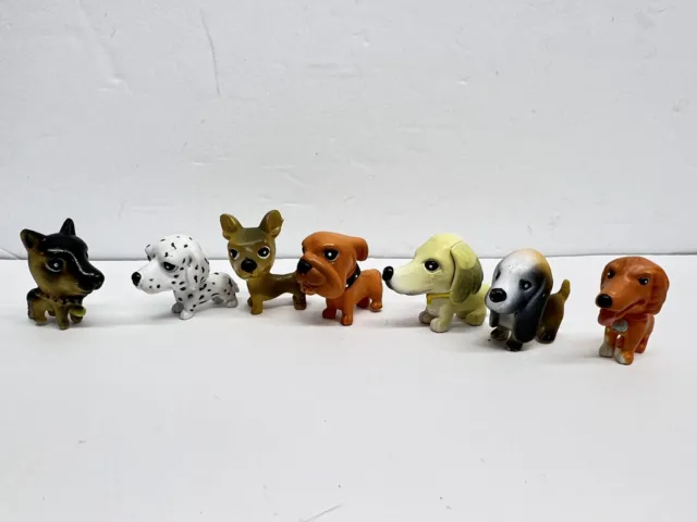 The Original Snubbies Dogs Lot of 7 Figures 1" tall, Great Mixed Assortment