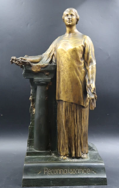 STATUE SCULPTURE BRONZE Oiseau En Plein Vol Voile De Bateau Signe Guy