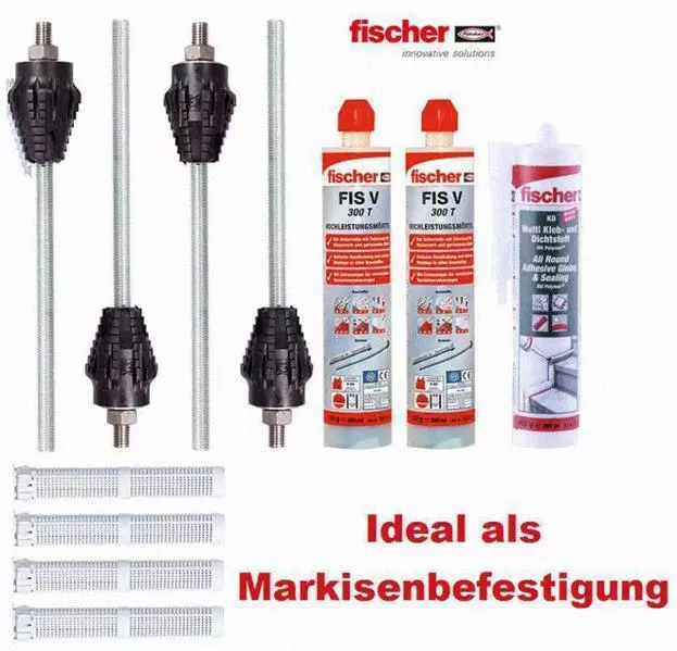 Fischer Thermax Befestigungsset M12 12/110 Injektionsmörtel FIS V 300 T 4 Stück