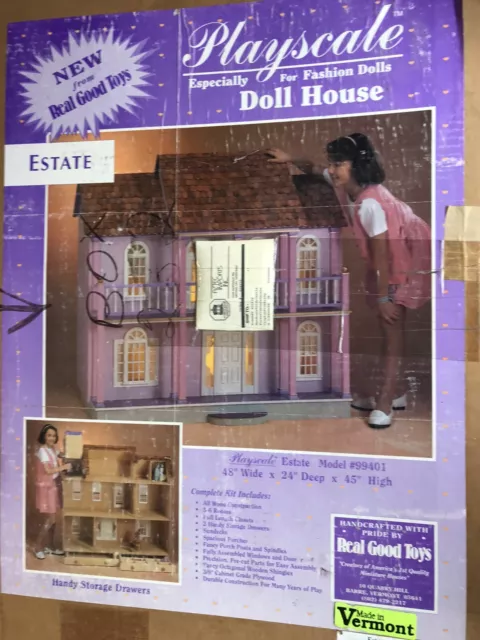Vintage US Doll's House Kit Playscale Real Good Toys Vermont Estate Model 99401