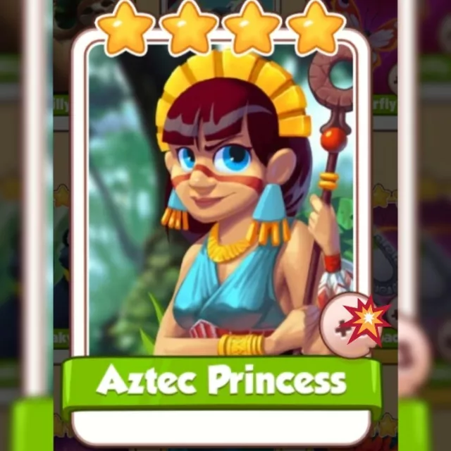 Aztec Princess *** Coin Master Game Card.  Get Card Immediately.