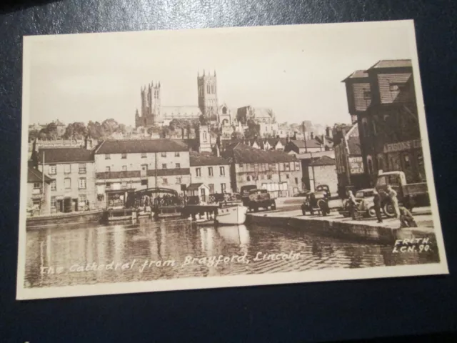 Postcard of The Cathedral from Brayford, Lincoln (Unposted)