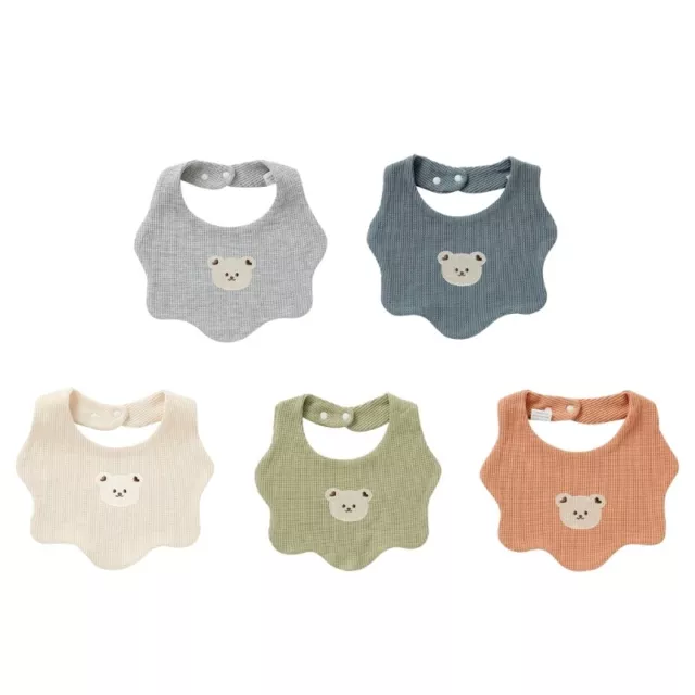 Upgraded Thickening Cotton Gause Babies Bibs Absorbent Babies Lace Bib