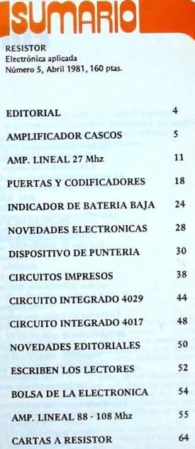 Resistor Revista De Electrónica Aplicada Ver Listado Números Disponibles Y Fotos 2