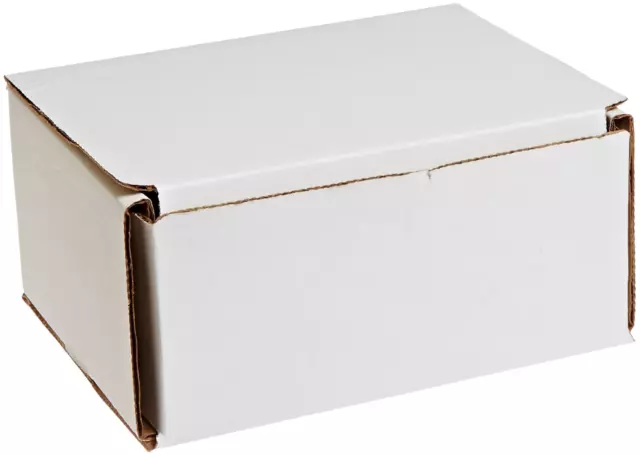 Aviditi White Corrugated Cardboard Mailing Boxes, 6 x 5 x 3 Inches, Pack of 50,