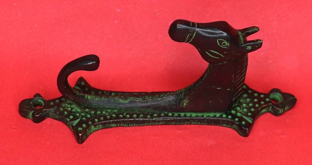 Green Horse Antique Style Handmade Brass Cup Key Cloth Hanger Wall Mounted Hook 6