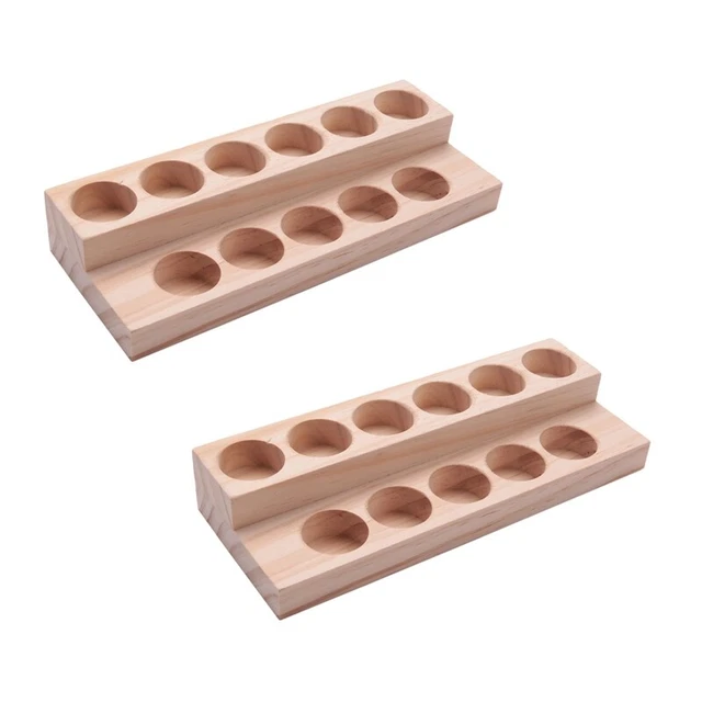 3X Stazione Dimostrativa per Espositori Nel Legno Naturale Fatti Un Mano co I4U5