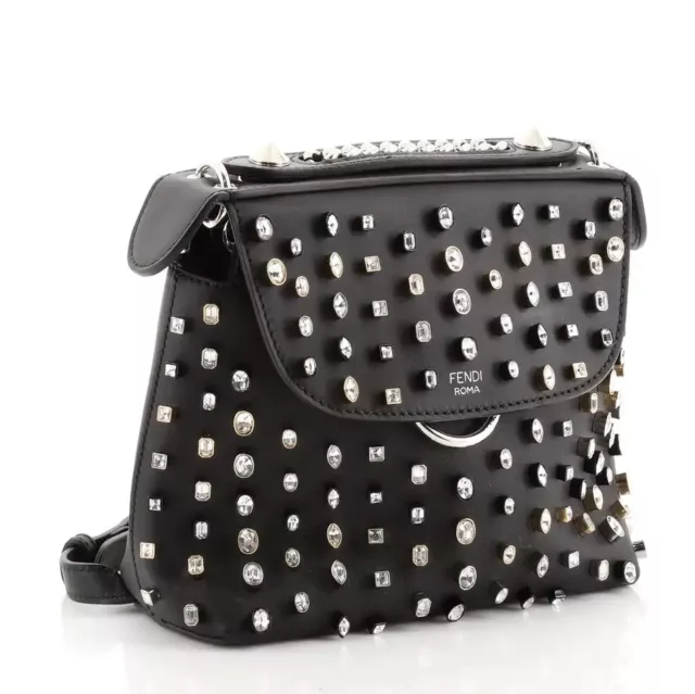 NWT Fendi Back To School Crystal Studded Mini BackpackCrossbody Bag Retail $3250 2