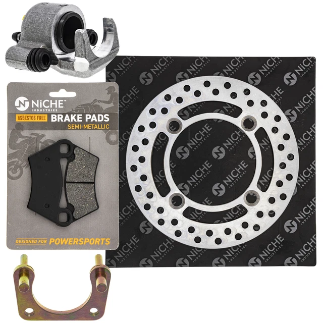 NICHE Rear Left Brake Rotor Caliper Pad Set for Polaris RZR XP 900 1911373