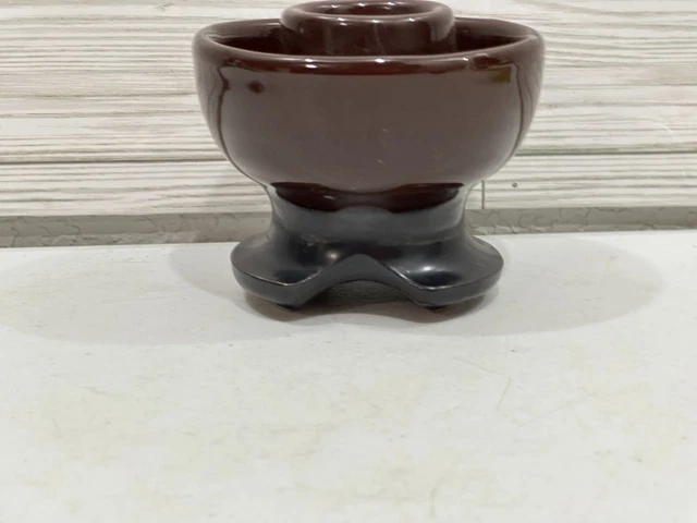 Vtg Large Ceramic Insulator Brown Chance 5" Across 4" Tall