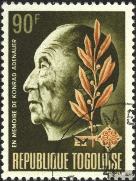 Togo 654A (complete issue) used 1968 1. Death of K. Adenauer