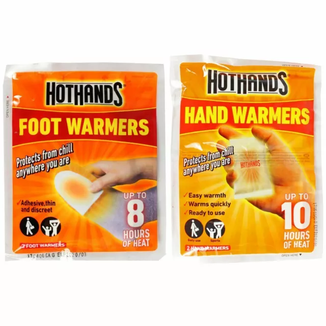 Hot Hands Hand Warmers & Foot Warmers HotHands Packs Pocket Heat Feet Gloves