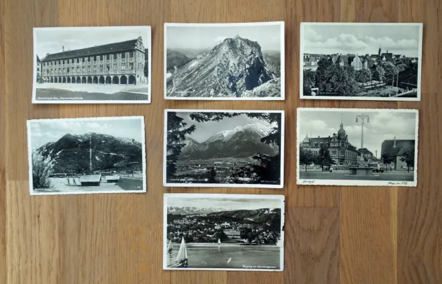 7 alte antike Postkarten Ansichtskarten 30ger Jahre Deutschland