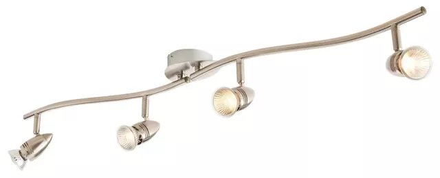 Aspis Satin Chrome effect 4 Light Spotlight