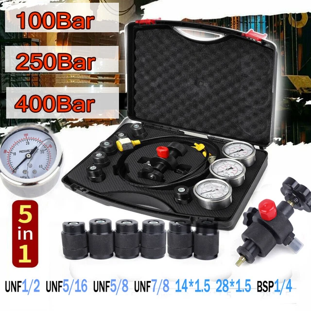 100400 BAR GAUGE Hydraulic Accumulator Pressure Test Kit Nitrogen