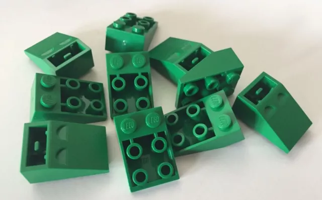 Lego 12 Pieces Money Tile / City Mini Figures 1x2 Green Tiles With 100  pattern