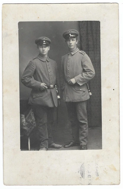 Foto-AK Portrait Bayern Passau Uniform feldgrau Feldpost Borte Schulterklappe