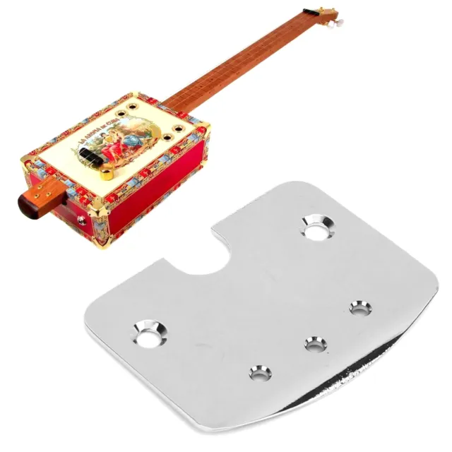 Guitar Neck Plate Metal Replacement For 3‑String Cigar Box Musical VIS