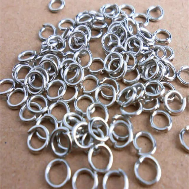 SAUTOP 500pcs 6mm Double Loop Jump Rings Split Rings High-Strength Carbon Steel Key Chain Rings Connector for Jewelry Making Findings