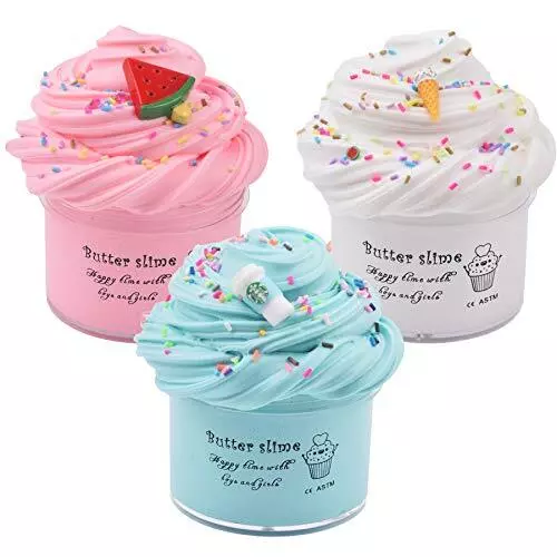 6-PACK SLIME TEXTURES SAMPLER SET 15oz Cheap Butter Bingsu Snow Cloud Jelly  Foam