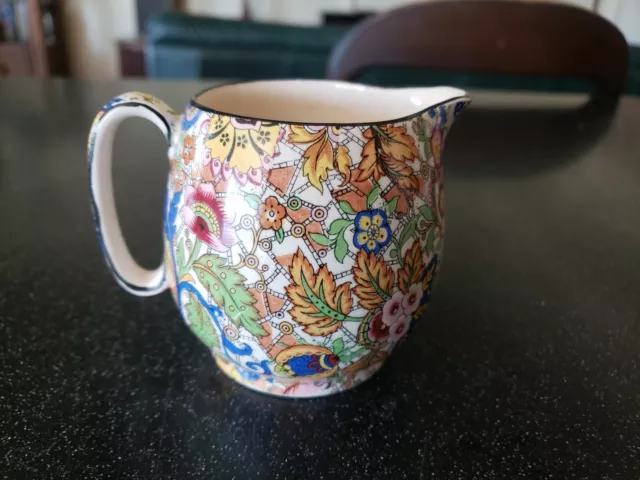 RARE Antique ROYAL WINTON PAISLEY CHINTZ GRIMWADES ENGLAND COFEE CREAMER FLORAL
