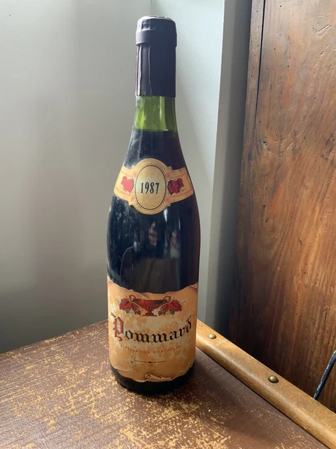 Bouteille Pommard 1987 Vin Ancien Vintage Retro Deco Bistro Bourgogne Rouge
