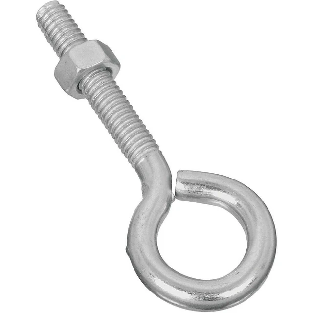 National 5/16 In. x 3-1/4 In. Zinc Eye Bolt with Hex Nut N221218 Pack of 10